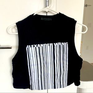 Alexander Wang barcode crop top tank